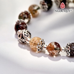 Vòng tay đá Thạch anh tự nhiên phối charm - Mẫu VC0510 - Ngọc Quý
