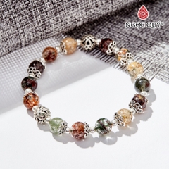 Vòng tay đá Thạch anh tự nhiên phối charm - Mẫu VC0510 - Ngọc Quý