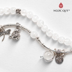 Vòng tay đá Thạch anh tự nhiên phối charm - Mẫu VC0511 - Ngọc Quý