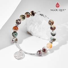 Vòng tay đá Thạch anh tự nhiên phối charm - Mẫu VC0512 - Ngọc Quý