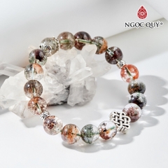 Vòng tay đá Thạch anh tự nhiên phối charm - Mẫu VC0515 - Ngọc Quý