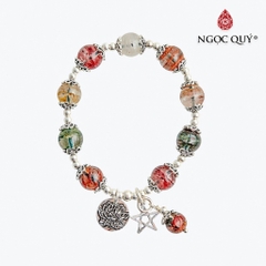 Vòng tay đá Thạch anh tự nhiên phối charm - Mẫu VC0516 - Ngọc Quý