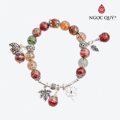 Vòng tay đá Thạch anh tự nhiên phối charm - Mẫu VC0517 - Ngọc Quý