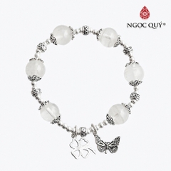 Vòng tay đá Thạch anh tự nhiên phối charm - Mẫu VC0518 - Ngọc Quý