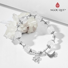 Vòng tay đá Thạch anh tự nhiên phối charm - Mẫu VC0518 - Ngọc Quý