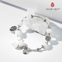 Vòng tay đá Thạch anh tự nhiên phối charm - Mẫu VC0519 - Ngọc Quý