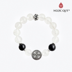 Vòng tay đá Thạch anh tự nhiên phối charm - Mẫu VC0520 - Ngọc Quý