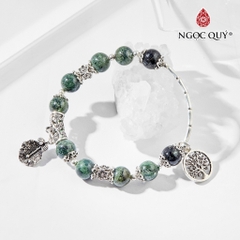 Vòng tay đá Thạch anh tự nhiên phối charm - Mẫu VC0522 - Ngọc Quý