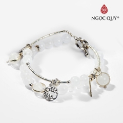 Vòng tay đá Thạch anh tự nhiên phối charm - Mẫu VC0524 - Ngọc Quý