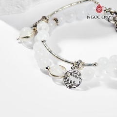 Vòng tay đá Thạch anh tự nhiên phối charm - Mẫu VC0524 - Ngọc Quý