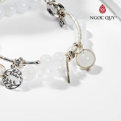 Vòng tay đá Thạch anh tự nhiên phối charm - Mẫu VC0524 - Ngọc Quý