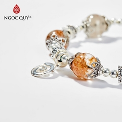 Vòng tay đá Thạch anh tự nhiên phối charm - Mẫu VC0526 - Ngọc Quý