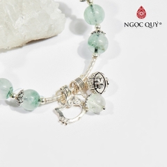 Vòng tay đá Thạch anh tự nhiên phối charm - Mẫu VC0528 - Ngọc Quý