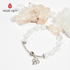 Vòng tay đá Thạch anh tự nhiên phối charm - Mẫu VC0531 - Ngọc Quý