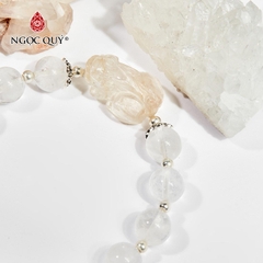 Vòng tay đá Thạch anh tự nhiên phối charm - Mẫu VC0531 - Ngọc Quý