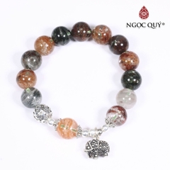 Vòng tay đá Thạch anh tự nhiên phối charm - Mẫu VC0533 - Ngọc Quý
