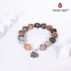 Vòng tay đá Thạch anh tự nhiên phối charm - Mẫu VC0533 - Ngọc Quý