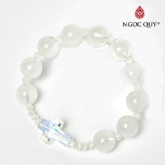 Vòng tay đá Thạch anh tự nhiên phối charm - Mẫu VC0536 - Ngọc Quý