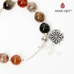 Vòng tay đá Thạch anh tự nhiên phối charm - Mẫu VC0537 - Ngọc Quý