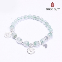 Vòng tay đá Thạch anh tự nhiên phối charm - Mẫu VC0539 - Ngọc Quý