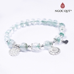 Vòng tay đá Thạch anh tự nhiên phối charm - Mẫu VC0539 - Ngọc Quý