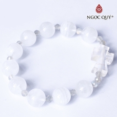 Vòng tay đá Thạch anh tự nhiên phối charm - Mẫu VC0540 - Ngọc Quý