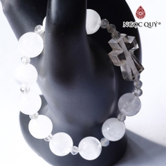 Vòng tay đá Thạch anh tự nhiên phối charm - Mẫu VC0540 - Ngọc Quý