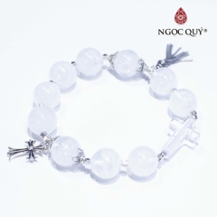 Vòng tay đá Thạch anh tự nhiên phối charm - Mẫu VC0541 - Ngọc Quý