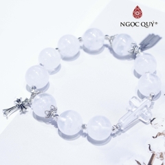 Vòng tay đá Thạch anh tự nhiên phối charm - Mẫu VC0541 - Ngọc Quý