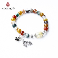 Vòng tay đá Thạch anh tự nhiên phối charm - Mẫu VC0547 - Ngọc Quý