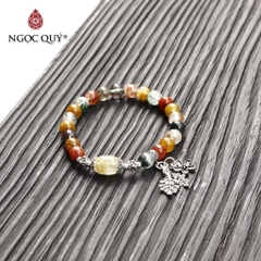 Vòng tay đá Thạch anh tự nhiên phối charm - Mẫu VC0547 - Ngọc Quý