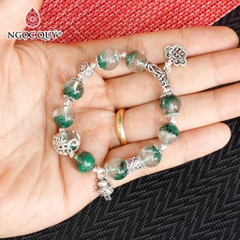 Vòng tay đá Thạch anh tự nhiên phối charm - Mẫu VC0549 - Ngọc Quý