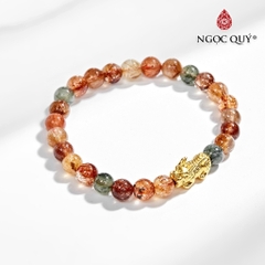 Vòng tay đá Thạch anh tự nhiên phối charm - Mẫu VC0560 - Ngọc Quý