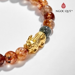 Vòng tay đá Thạch anh tự nhiên phối charm - Mẫu VC0560 - Ngọc Quý