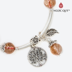 Vòng tay đá Thạch anh tự nhiên phối charm - Mẫu VC0566 - Ngọc Quý