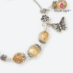 Vòng tay đá Thạch anh tự nhiên phối charm - Mẫu VC0567 - Ngọc Quý