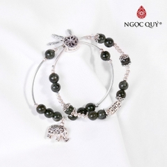 Vòng tay đá Thạch anh tự nhiên phối charm - Mẫu VC0569 - Ngọc Quý