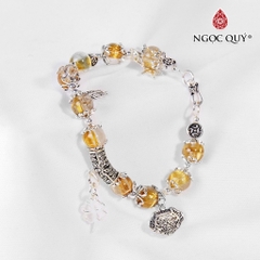 Vòng tay đá Thạch anh tự nhiên phối charm - Mẫu VC0572 - Ngọc Quý