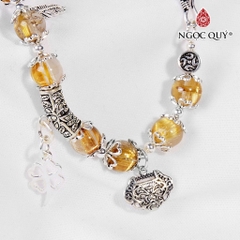 Vòng tay đá Thạch anh tự nhiên phối charm - Mẫu VC0572 - Ngọc Quý