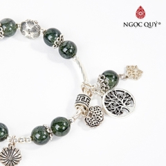 Vòng tay đá Thạch anh tự nhiên phối charm - Mẫu VC0574 - Ngọc Quý