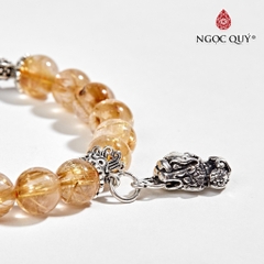 Vòng tay đá Thạch anh tự nhiên phối charm - Mẫu VC0585 - Ngọc Quý