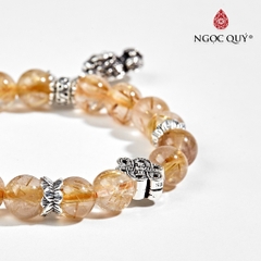Vòng tay đá Thạch anh tự nhiên phối charm - Mẫu VC0585 - Ngọc Quý