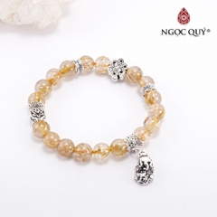 Vòng tay đá Thạch anh tự nhiên phối charm - Mẫu VC0585 - Ngọc Quý