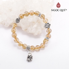 Vòng tay đá Thạch anh tự nhiên phối charm - Mẫu VC0585 - Ngọc Quý