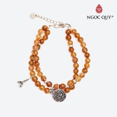 Vòng tay đá Thạch anh tự nhiên phối charm - Mẫu VC0589 - Ngọc Quý