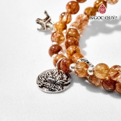 Vòng tay đá Thạch anh tự nhiên phối charm - Mẫu VC0589 - Ngọc Quý