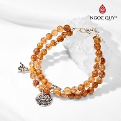 Vòng tay đá Thạch anh tự nhiên phối charm - Mẫu VC0589 - Ngọc Quý