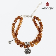 Vòng tay đá Thạch anh tự nhiên phối charm - Mẫu VC0589 - Ngọc Quý