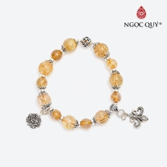 Vòng tay đá Thạch anh tự nhiên phối charm - Mẫu VC0592 - Ngọc Quý