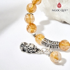 Vòng tay đá Thạch anh tự nhiên phối charm - Mẫu VC0593 - Ngọc Quý